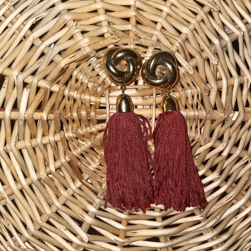 Statement tassel earrings